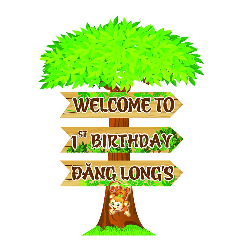 Cây Welcome chủ đề rừng xanh