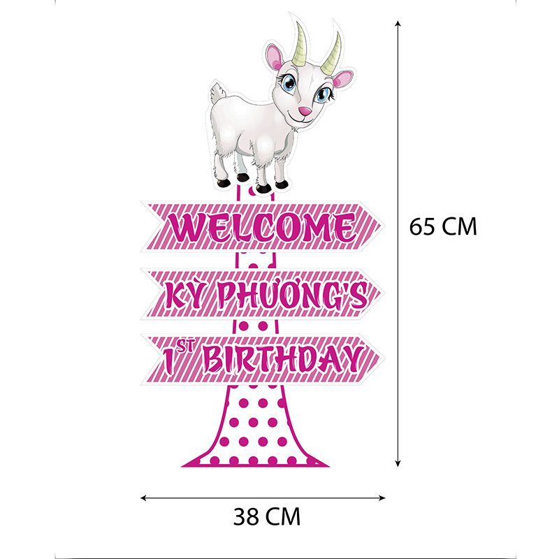 Cây Welcome chủ đề Dê Hồng