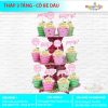 THÁP 3 TẦNG CHỦ ĐỀ CÔ BÉ DÂU