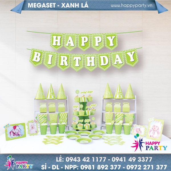 Chủ đề màu xanh lá cây - Happy Party