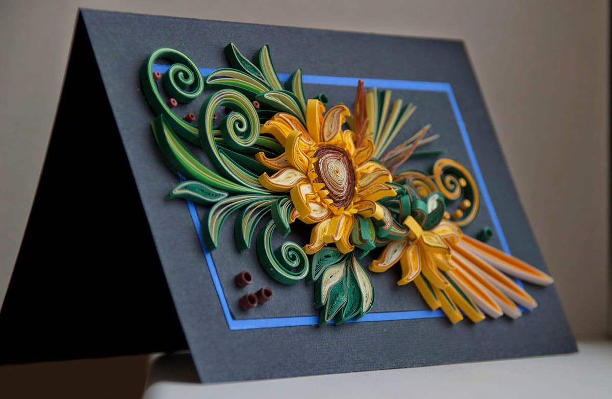 Thiệp sinh nhật quilling