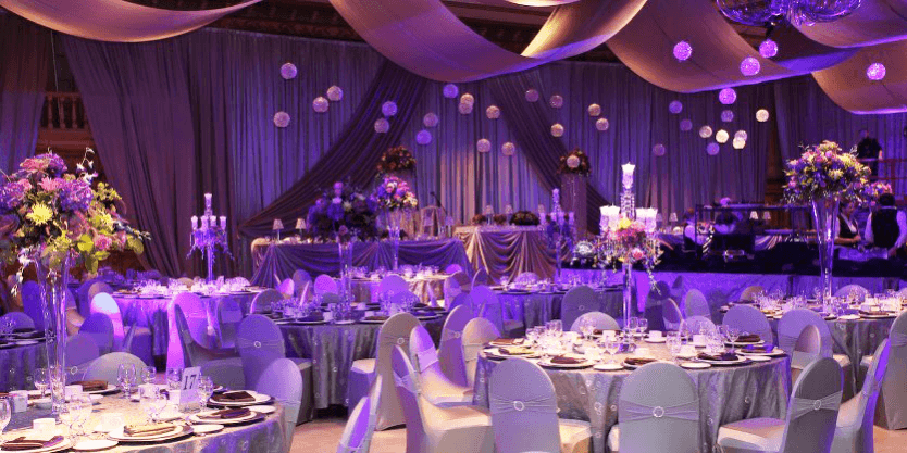 Trang trí tiệc cưới màu tím mang lại sự lãng mạn và thủy chung