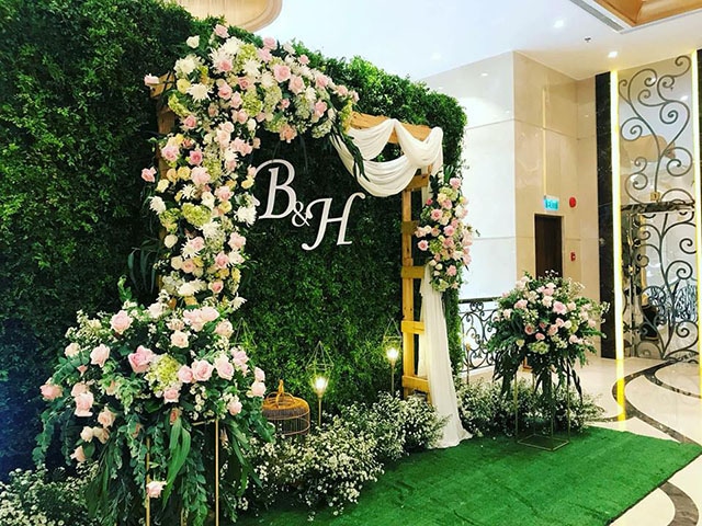 [Chia sẽ] Những mẫu backdrop trang trí tiệc cưới