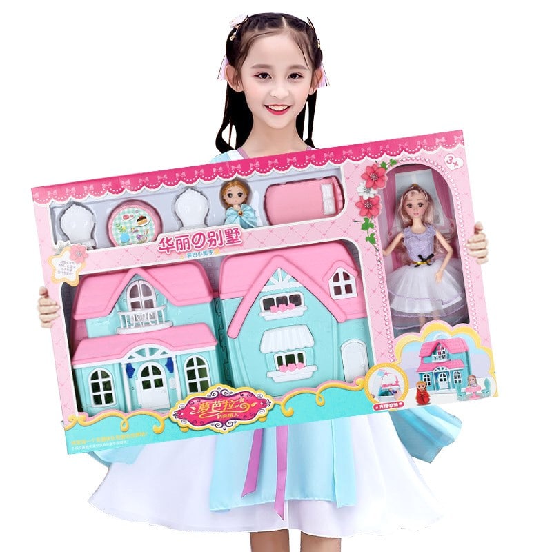 Bộ đồ chơi lắp ghép lâu đài bằng gỗ