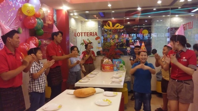 Cách tổ chức sinh nhật tại Lotteria